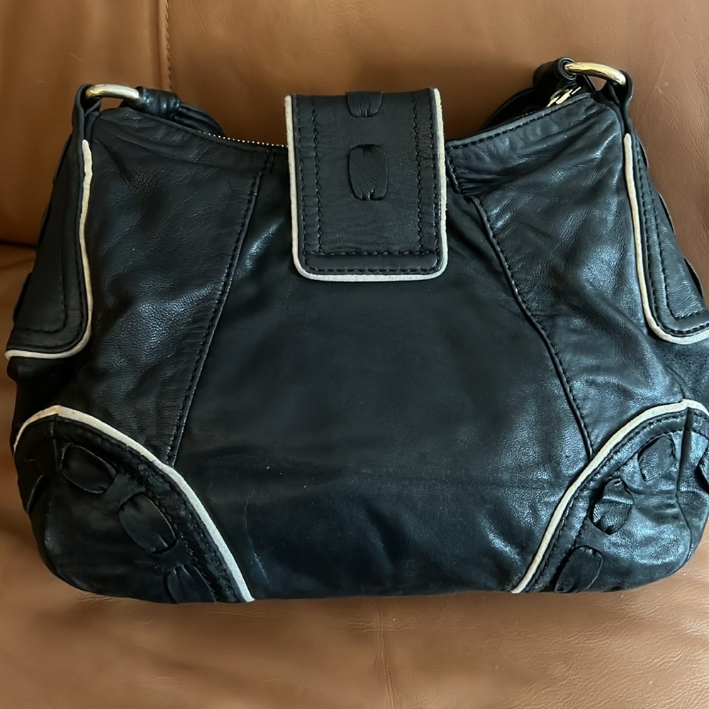 Betsey Johnson Vintage Black Lambskin Studded Shoulderbag Limited Edition - Picture 9 of 14